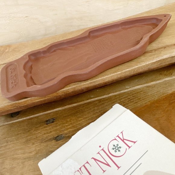 Vintage Longaberger Pottery‎ St. Nick Chocolate Mold 1993 Christmas NIB - Picture 4 of 8